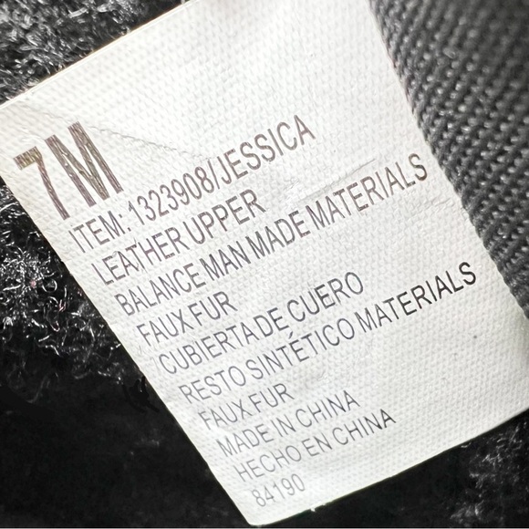 Khombu Black Suede Ankle Boot Size 7 Faux Fur Collar “Blend” Water-Resistant New - Picture 9 of 10